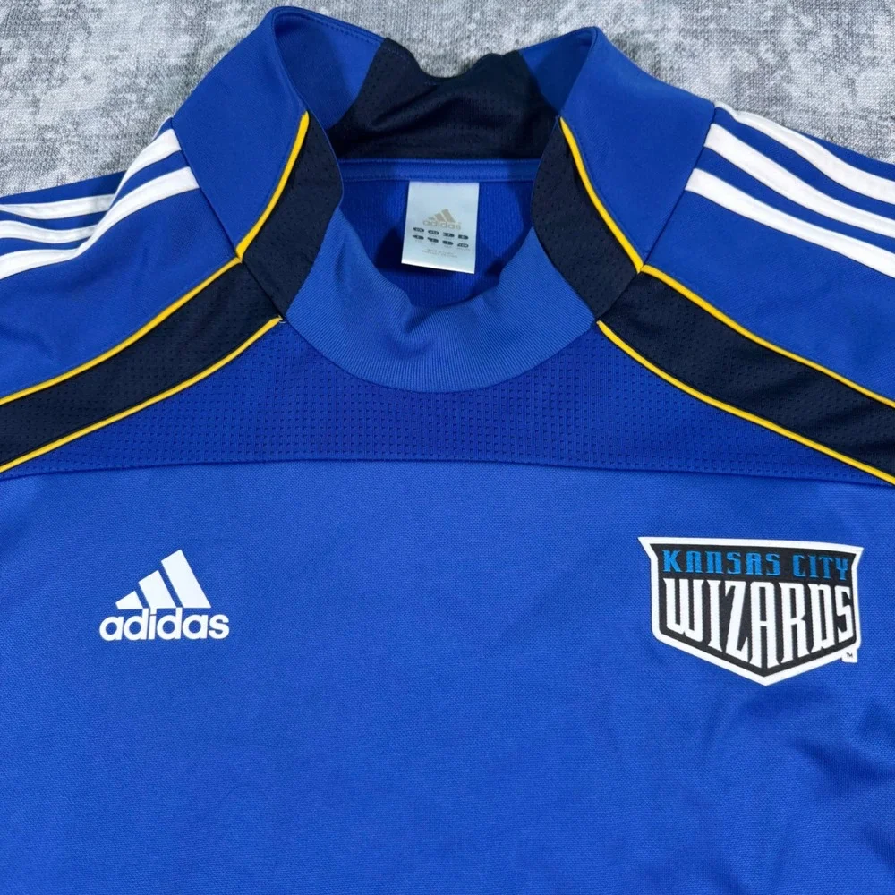 Adidas Kansas City Wizards MLS Training Pullover Mens 2XL Blue Vintage Soccer